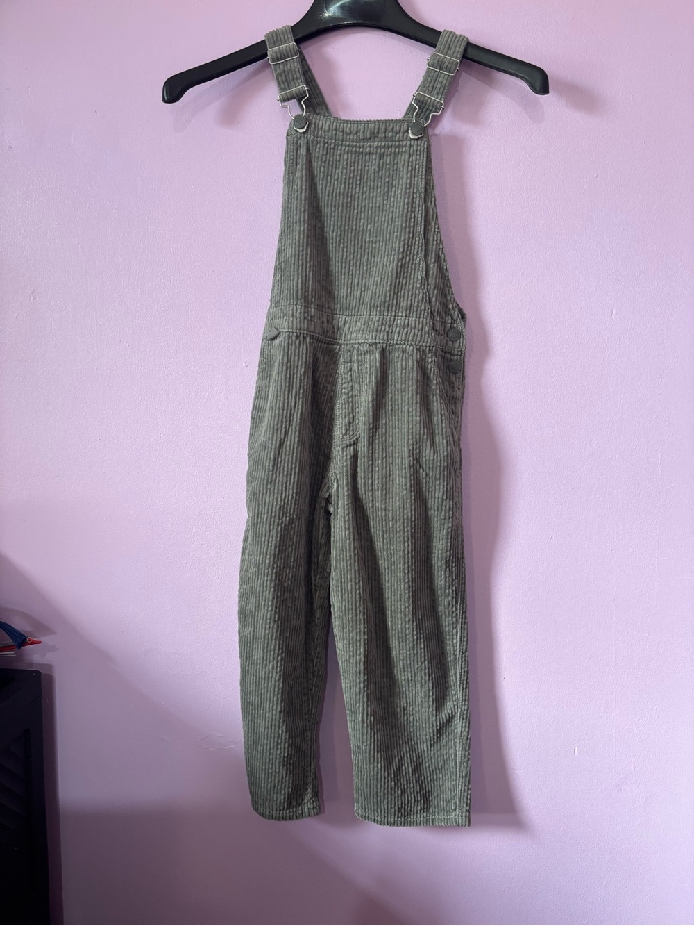 Zara Olive Corduroy Overalls Jumpsuit